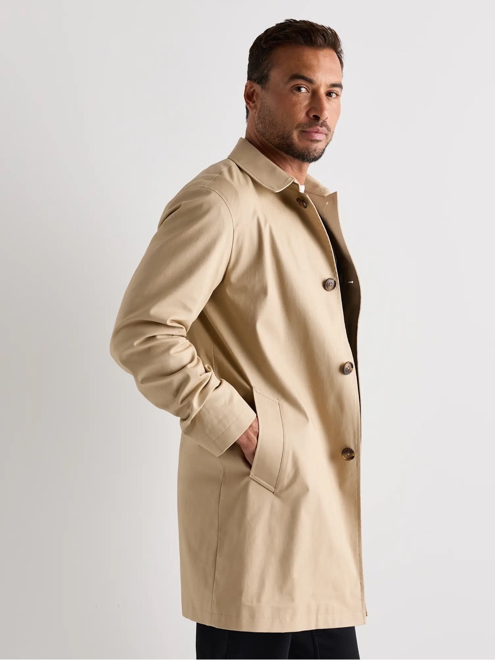 NWT QUINCE Comfort Stretch Trench Coat X-Large Light Khaki 9586